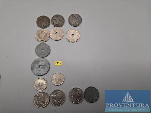 Umlaufmünzen Belgien vor 1945 3x 2 Centimes 1862 1870 1909